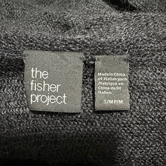 The Fisher Project by Eileen Fisher Black Mohair Wrap/Scarf - Picture 10 of 13
